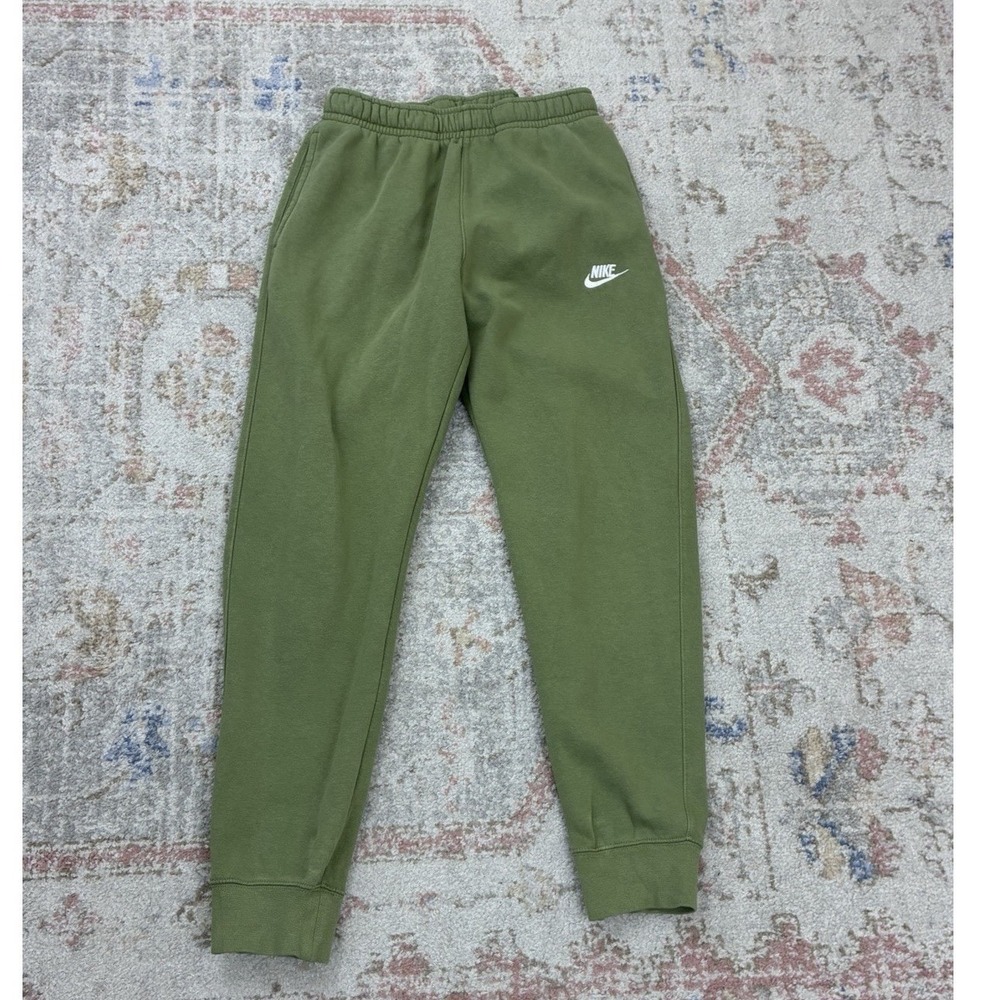 Nike Men Sportswear Club Fleece Jogger Sweatpants Small Alligator Olive Green S
